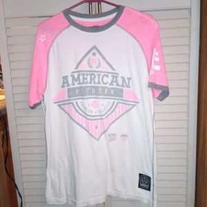 Pink American fighter shirt